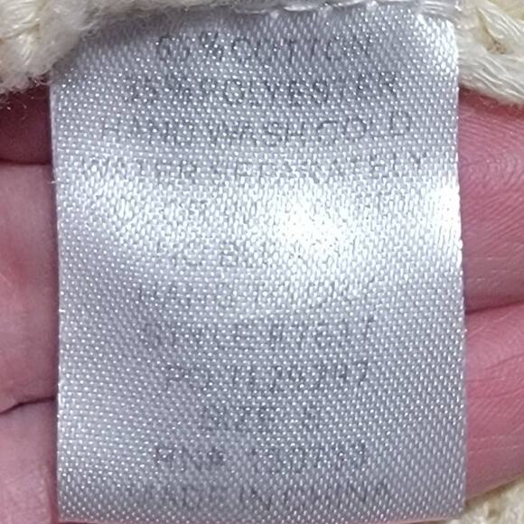 Umgee Cream Oversized Sweater Boho Cardigan Fringe Funky Open Front Knit Small - Picture 4 of 10